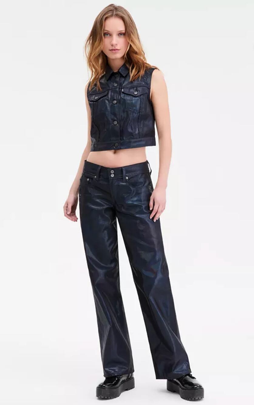 Levi's Coated Superlow Straight-Leg Loose Jeans Luminous Night 32x32
